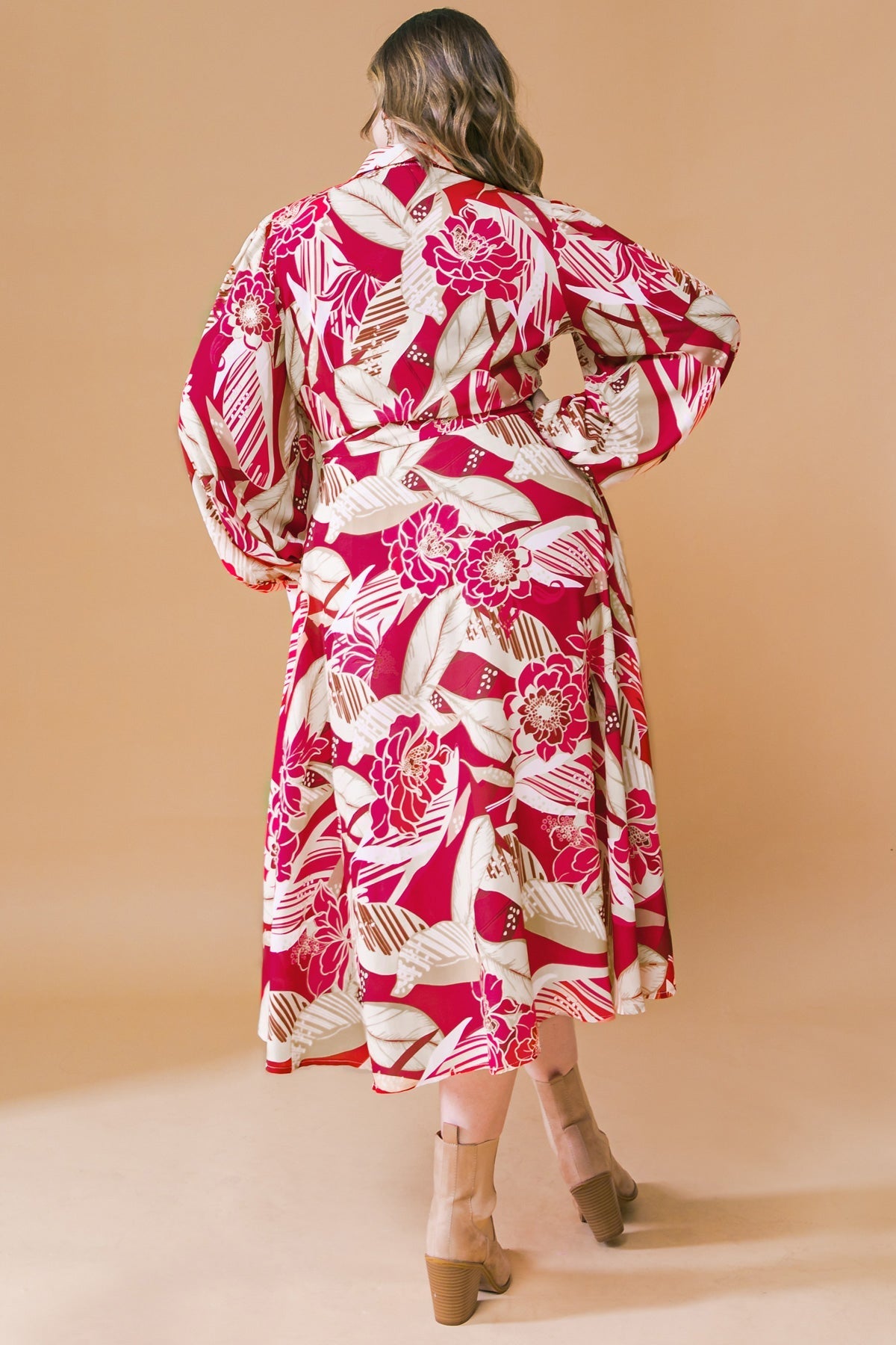 HEART OF WOVEN MIDI DRESS Flying Tomato